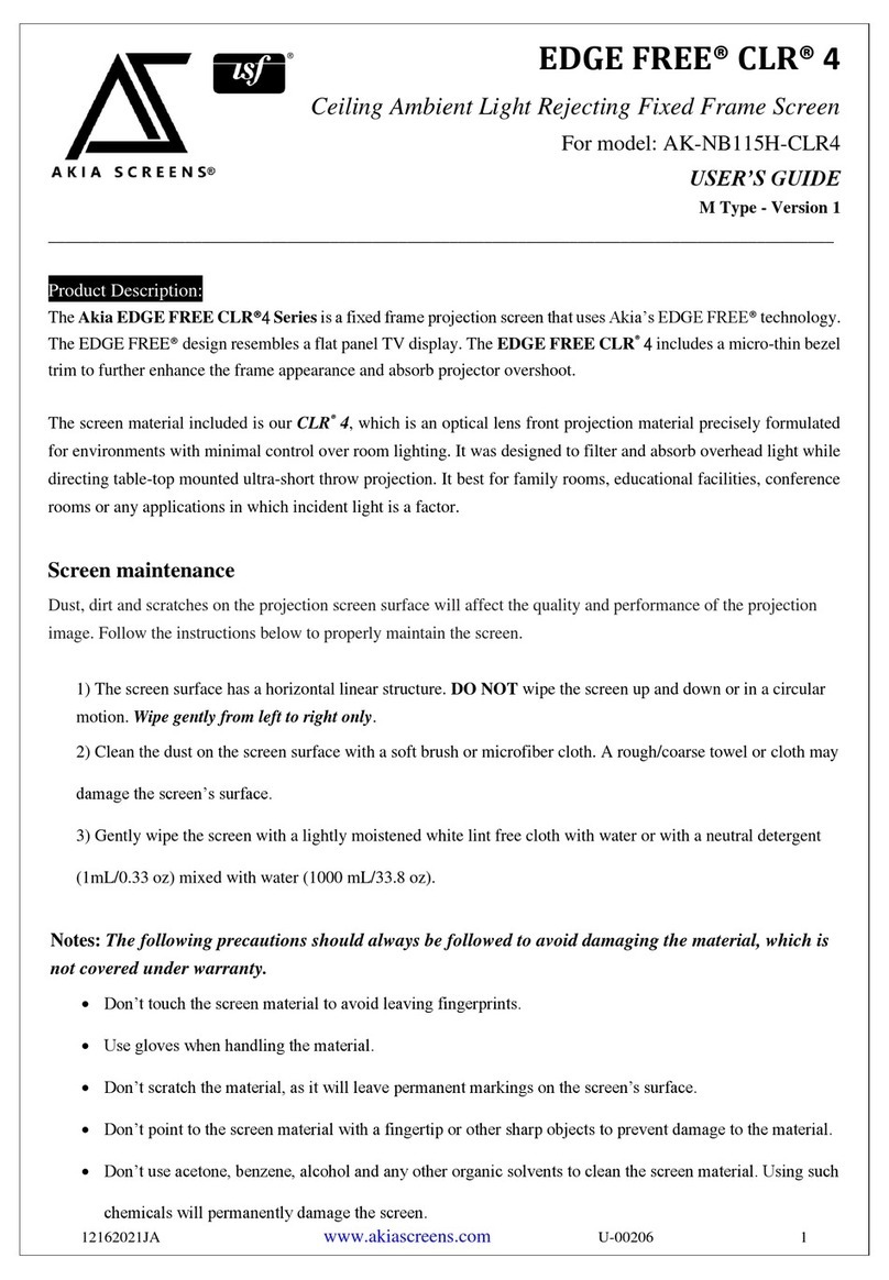 Akia Screens EDGE FREE CLR 4 User manual