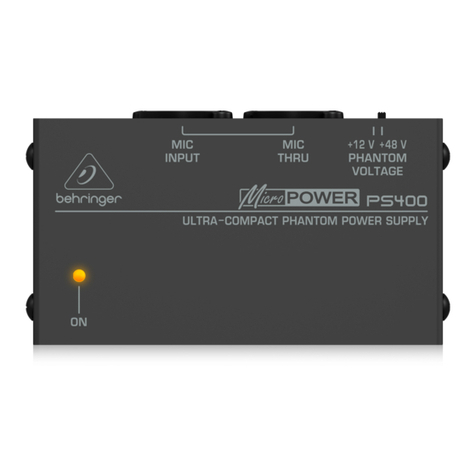 Behringer Micropower PS400 manual