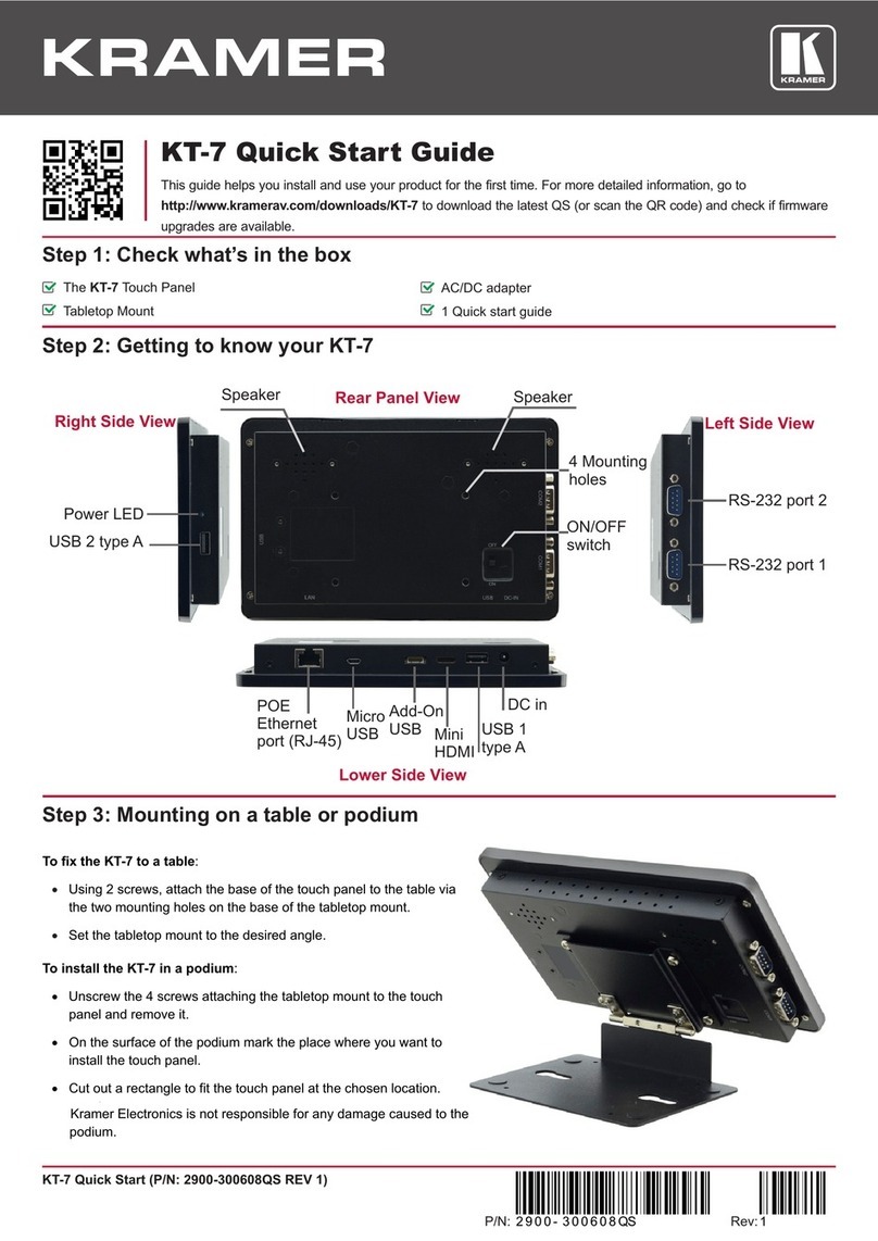Kramer KT-7 User manual