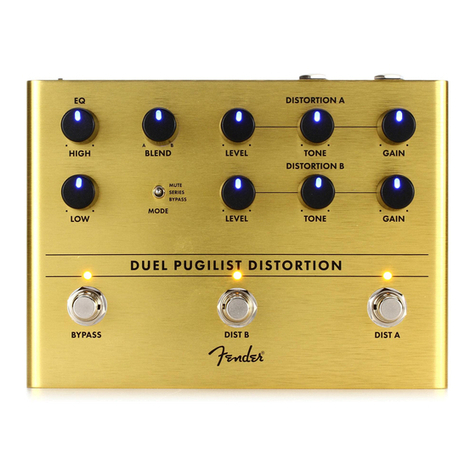 Fender DUEL PUGILIST DISTORTION quick start guide