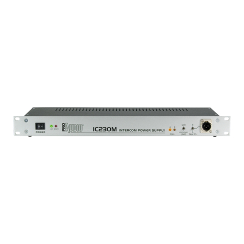 ProAudio INTERCOM 200 Series user manual