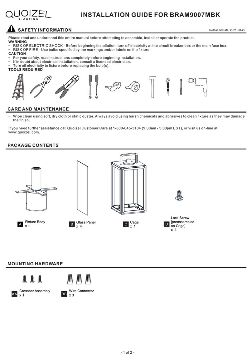 Quoizel BRAM9007MBK installation guide