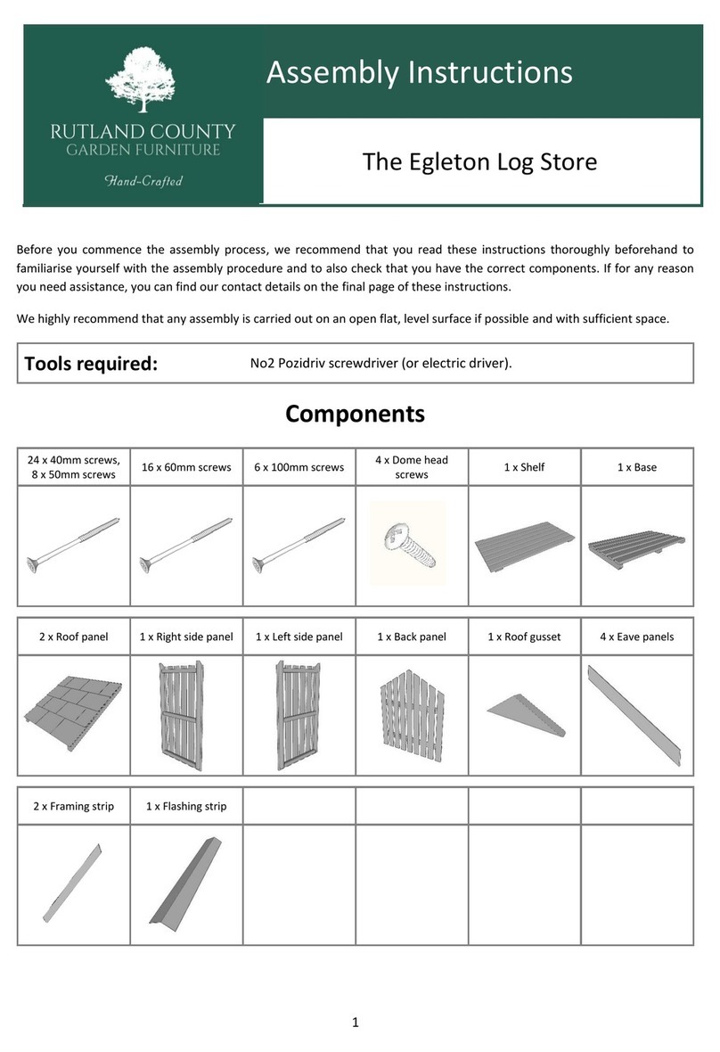 Rutland County Garden Furniture The Egleton Log Store manual Rutland County Garden Furniture The Egleton Log Store manual