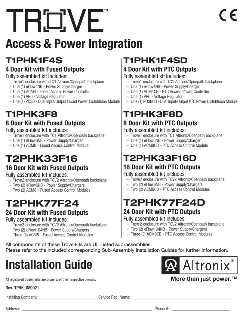 Altronix Trove T1PHK1F4S User manual