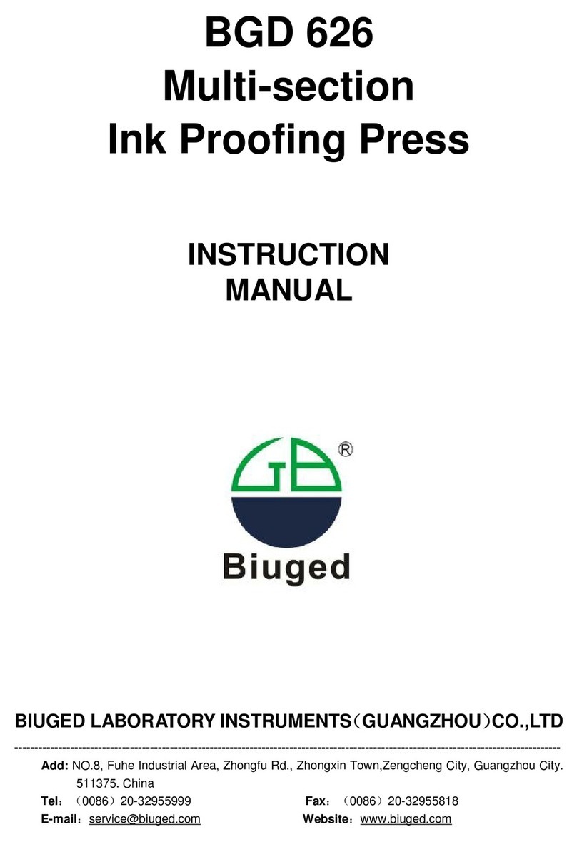 Biuged Laboratory Instruments BGD 626 instruction manual