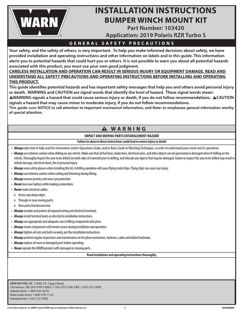 Warn 103420 User manual