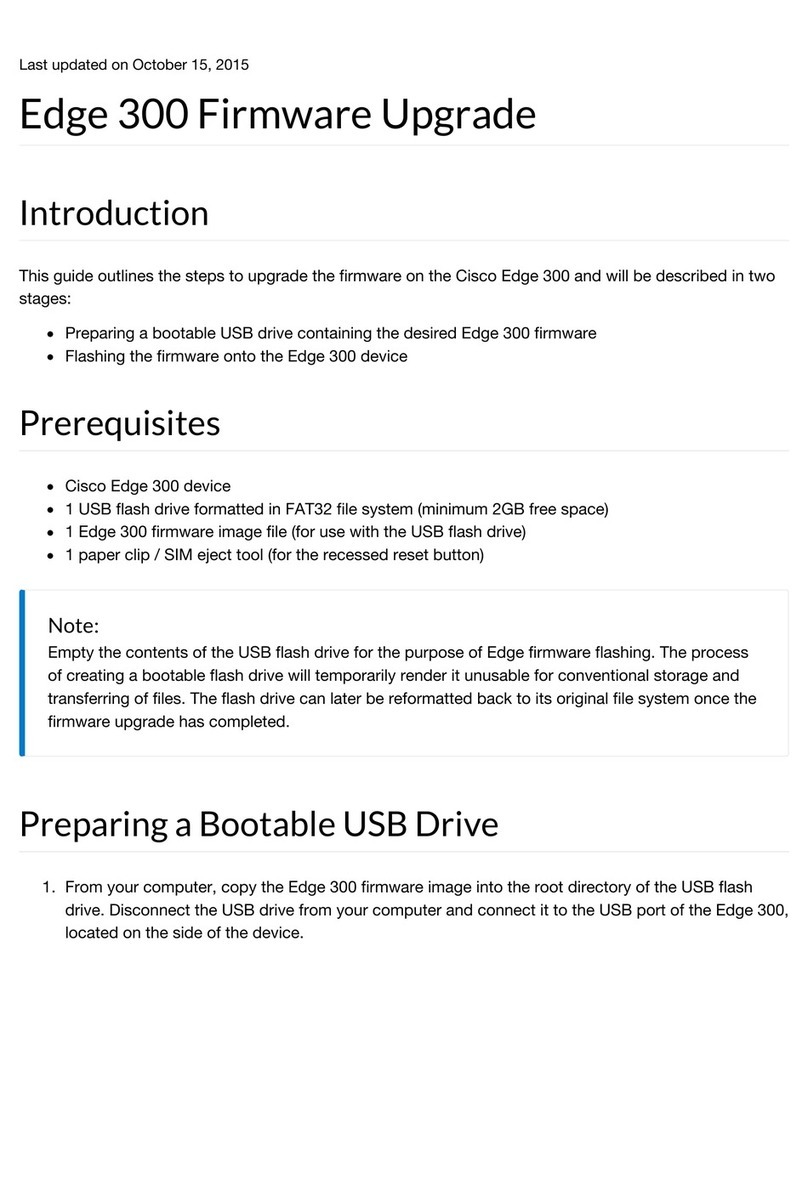 Cisco Edge 300 Series Quick start guide Cisco Edge 300 Series Quick start guide