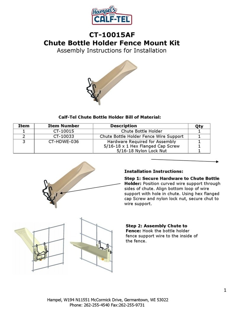 Hampel's Calf-Tel CT-10015AF Assembly Instruction for Installation Hampel's Calf-Tel CT-10015AF Assembly Instruction for Installation