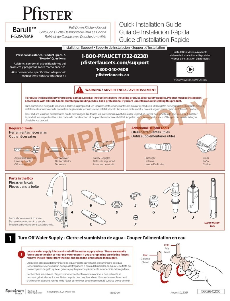 Pfister Barulli F-529-7BAR User manual