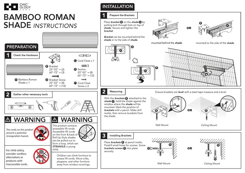 CHICOLOGY BAMBOO ROMAN SHADE instructions
