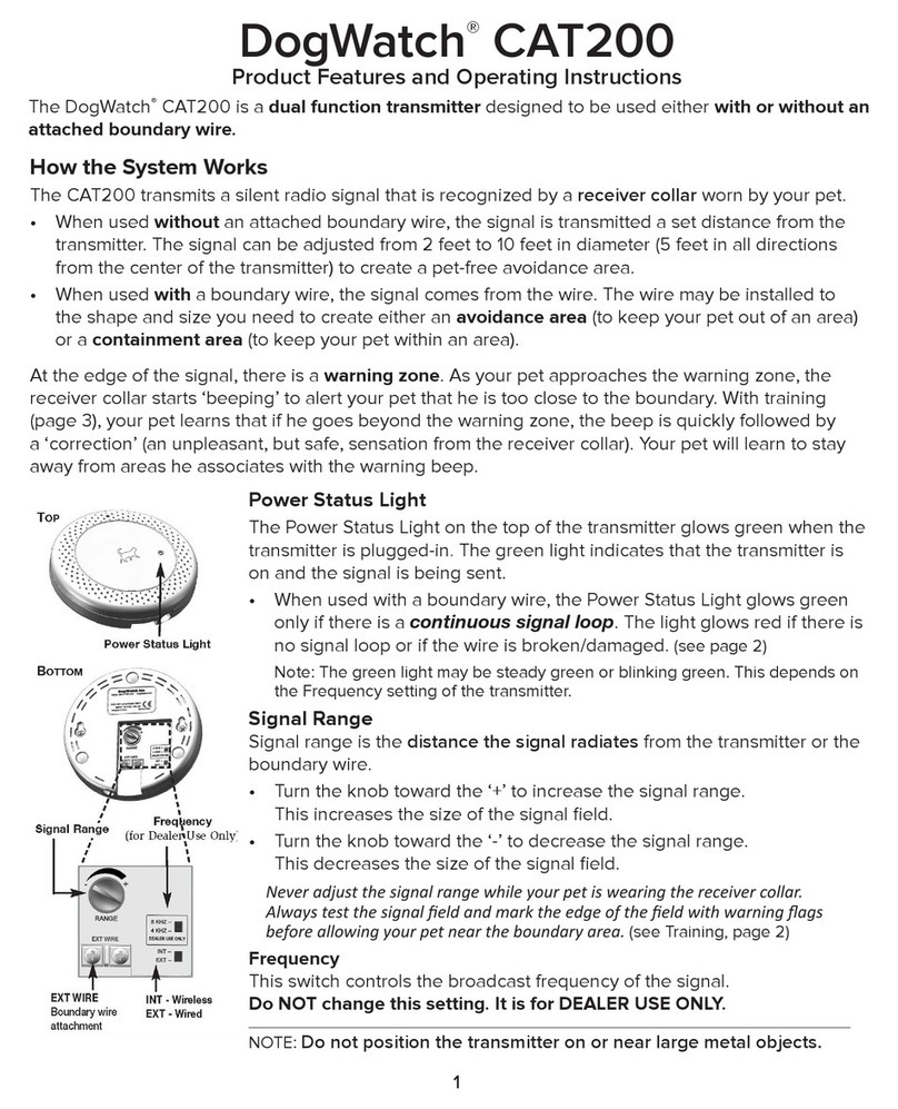 DogWatch CAT200 operating instructions