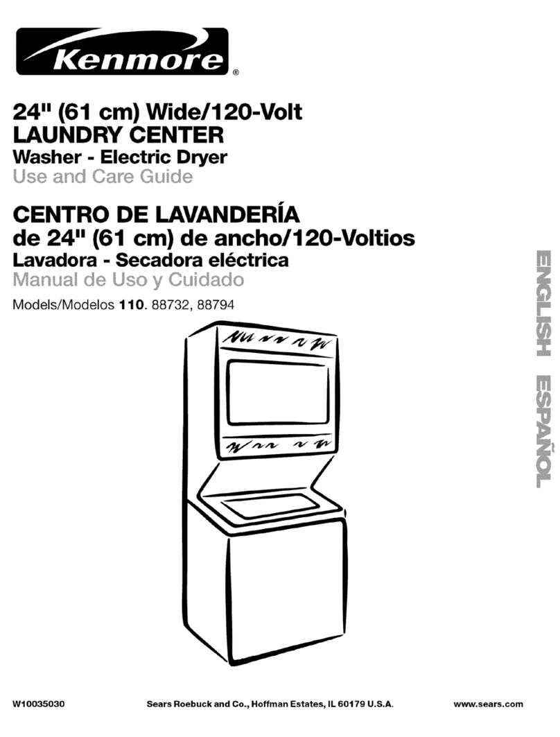 Kenmore 110.88732 Use and care guide