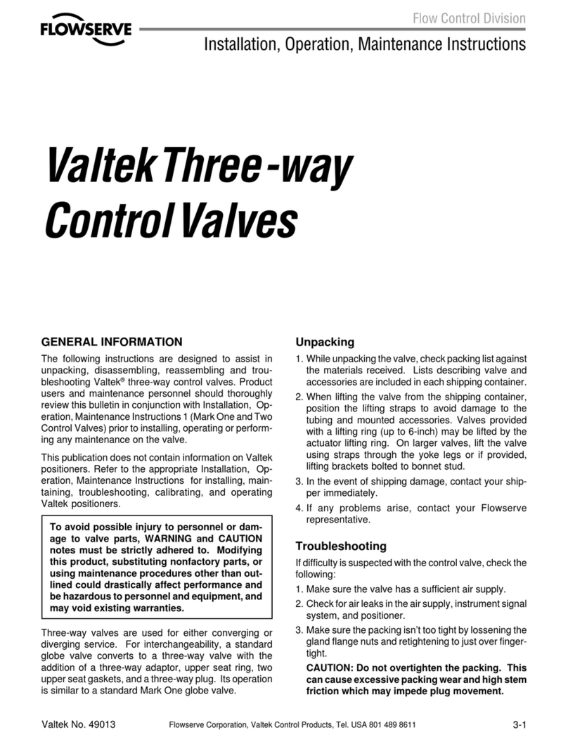 Flowserve Valtek Three-way Installation, operation & maintenance instructions
