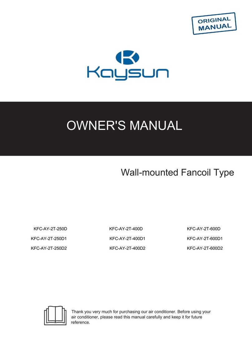 Kaysun KFC-AY-2T-250D owner's manual