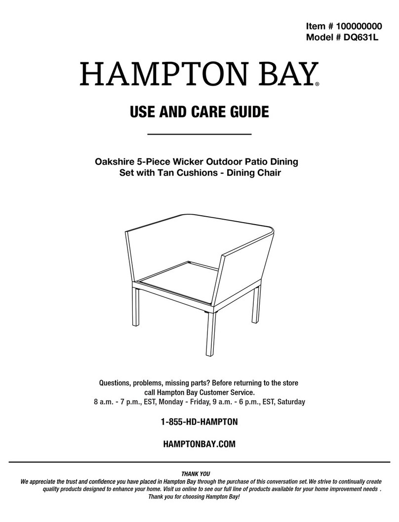 HAMPTON BAY DQ631L Use and care guide