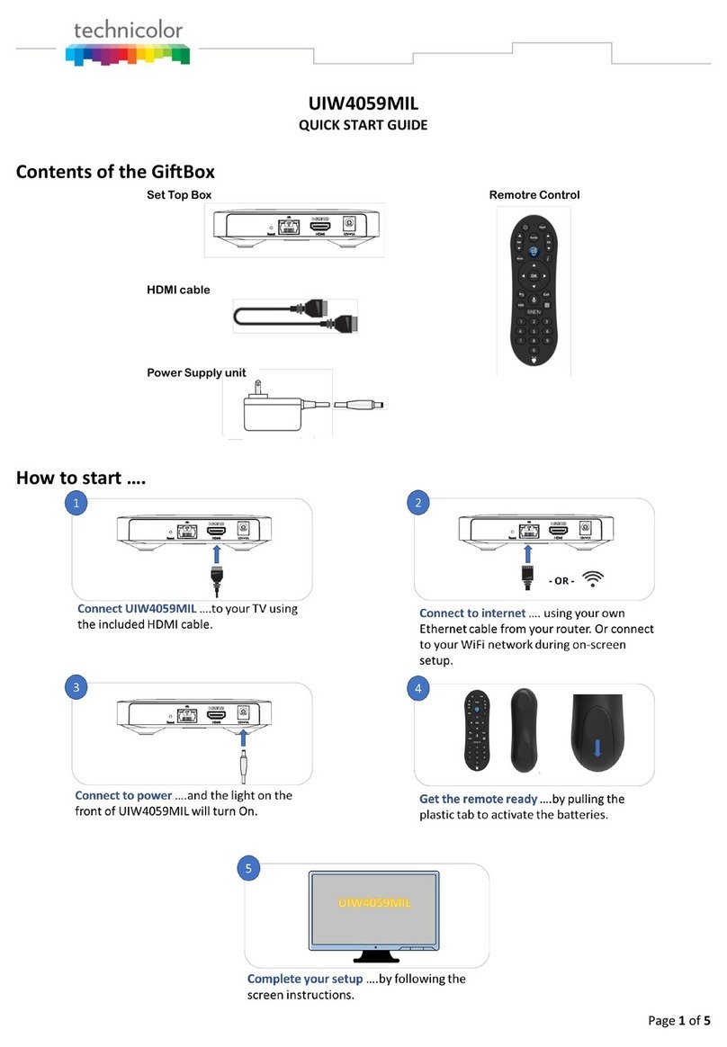 Technicolor UIW4059MIL User manual