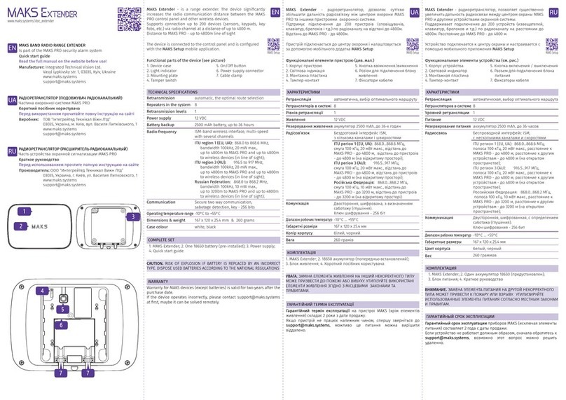 MAKS Extender quick start guide