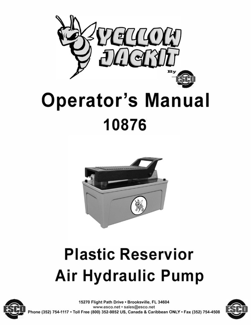 Esco YELLOW JACKIT 10875 Operator's manual Esco YELLOW JACKIT 10875 Operator's manual