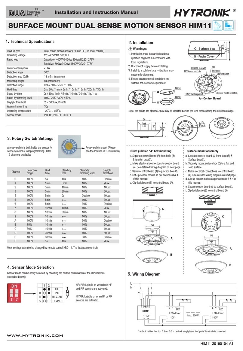 Hytronik DUAL SENSE HIM11 Quick guide