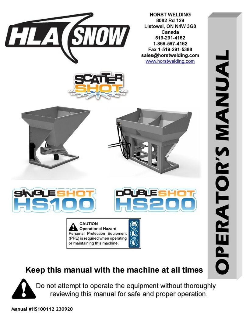 Horst Welding HLA SNOW SINGLESHOT HS100 Operator's manual Horst Welding HLA SNOW SINGLESHOT HS100 Operator's manual
