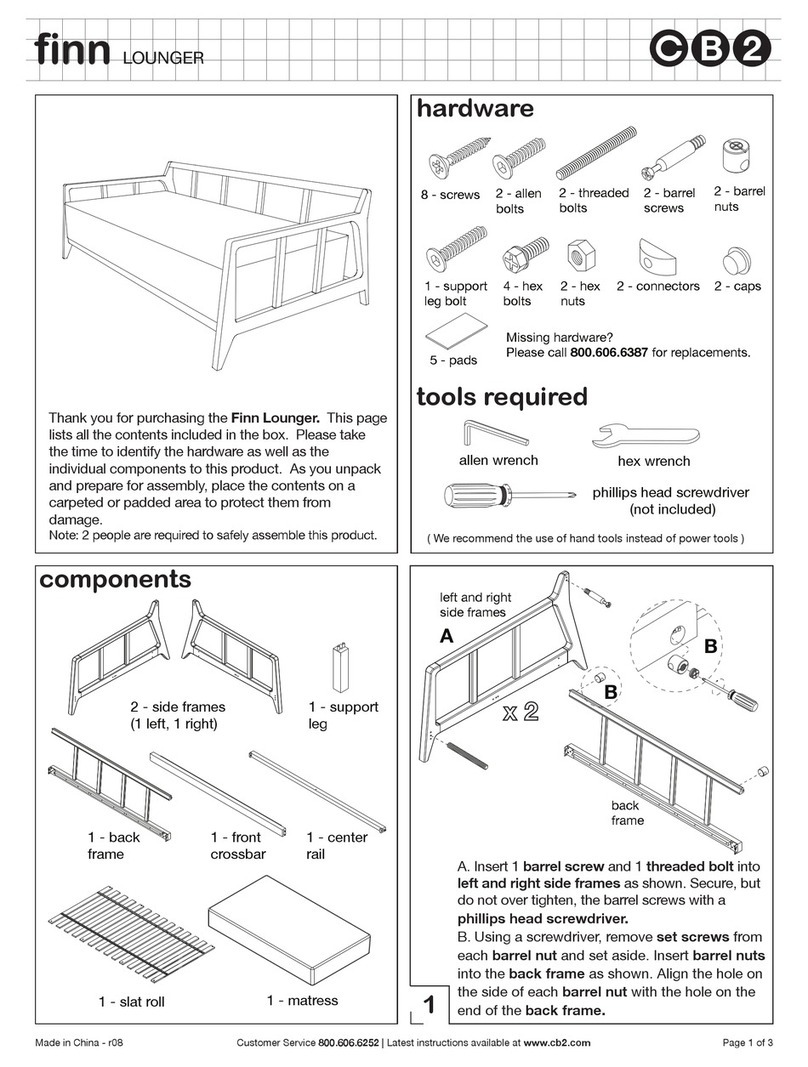 CB2 Finn Lounger User manual