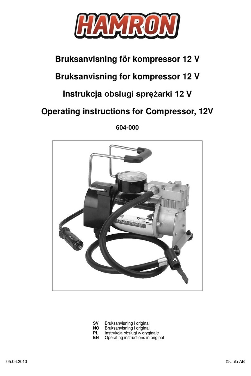 Hamron 604-000 operating instructions