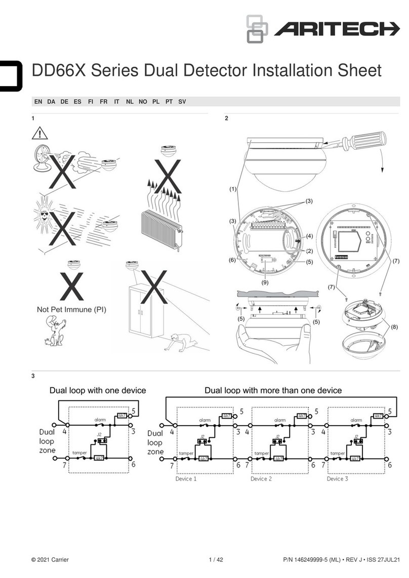 Aritech DD66X Series Installation sheet Aritech DD66X Series Installation sheet