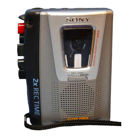 Sony TCM-20DV - Mini Cassette Recorder User manual