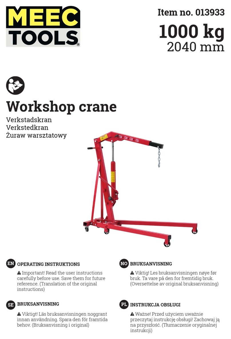 Meec tools 013933 operating instructions