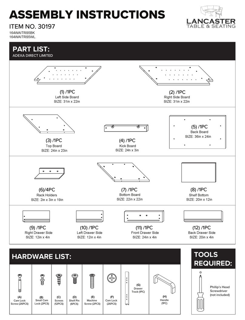Lancaster 164WAITRS5BK User manual
