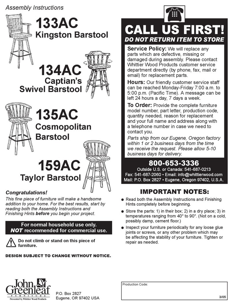John Greenleaf 133AC Assembly instructions