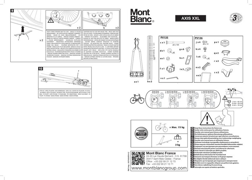 Mont Blanc AXIS XXL quick start guide