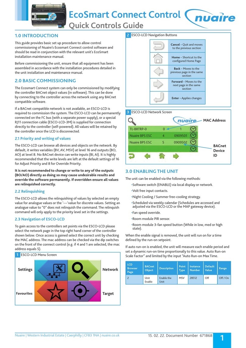 NuAire Ecosmart quick start guide