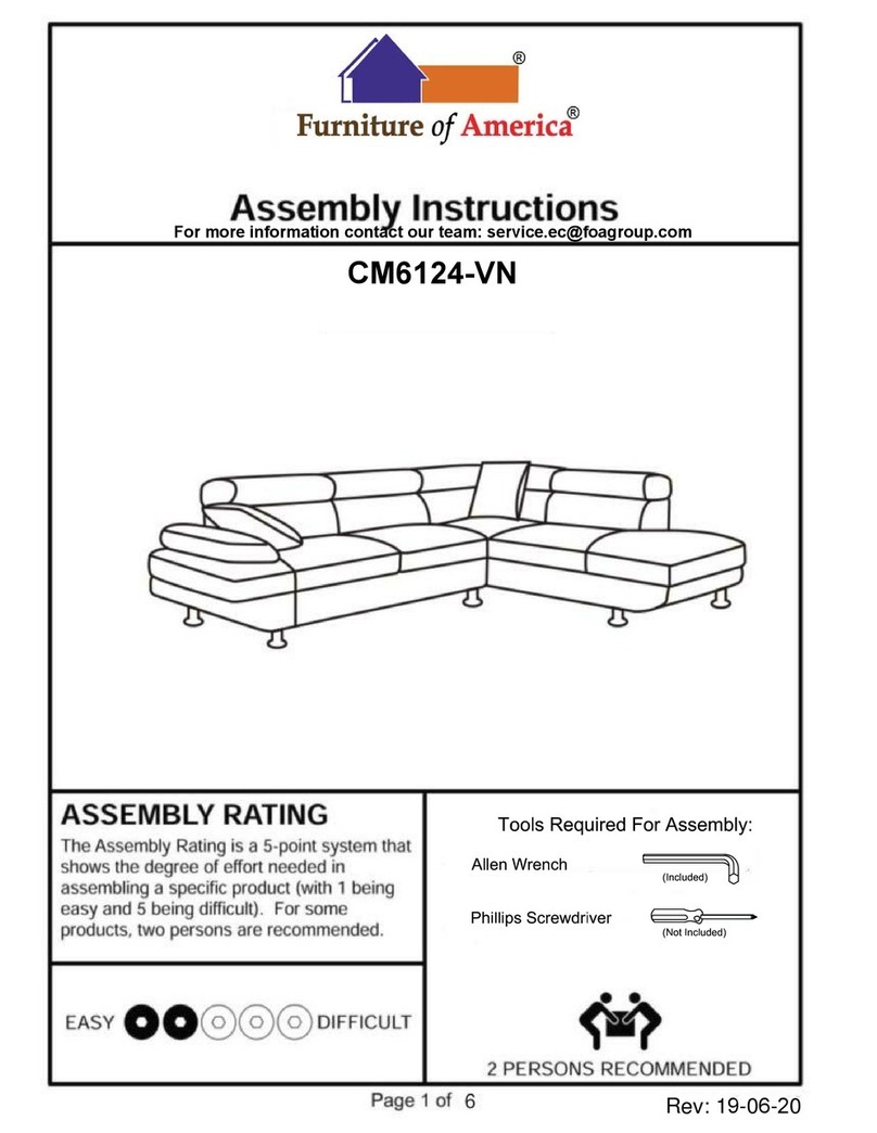 Furniture of America Foreman CM6124-VN Assembly instructions Furniture of America Foreman CM6124-VN Assembly instructions