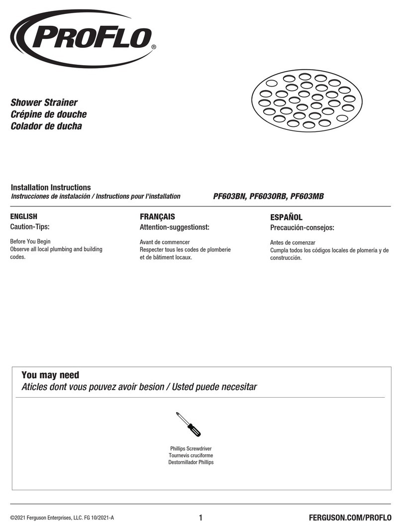 ProFlo PF603BN installation instructions