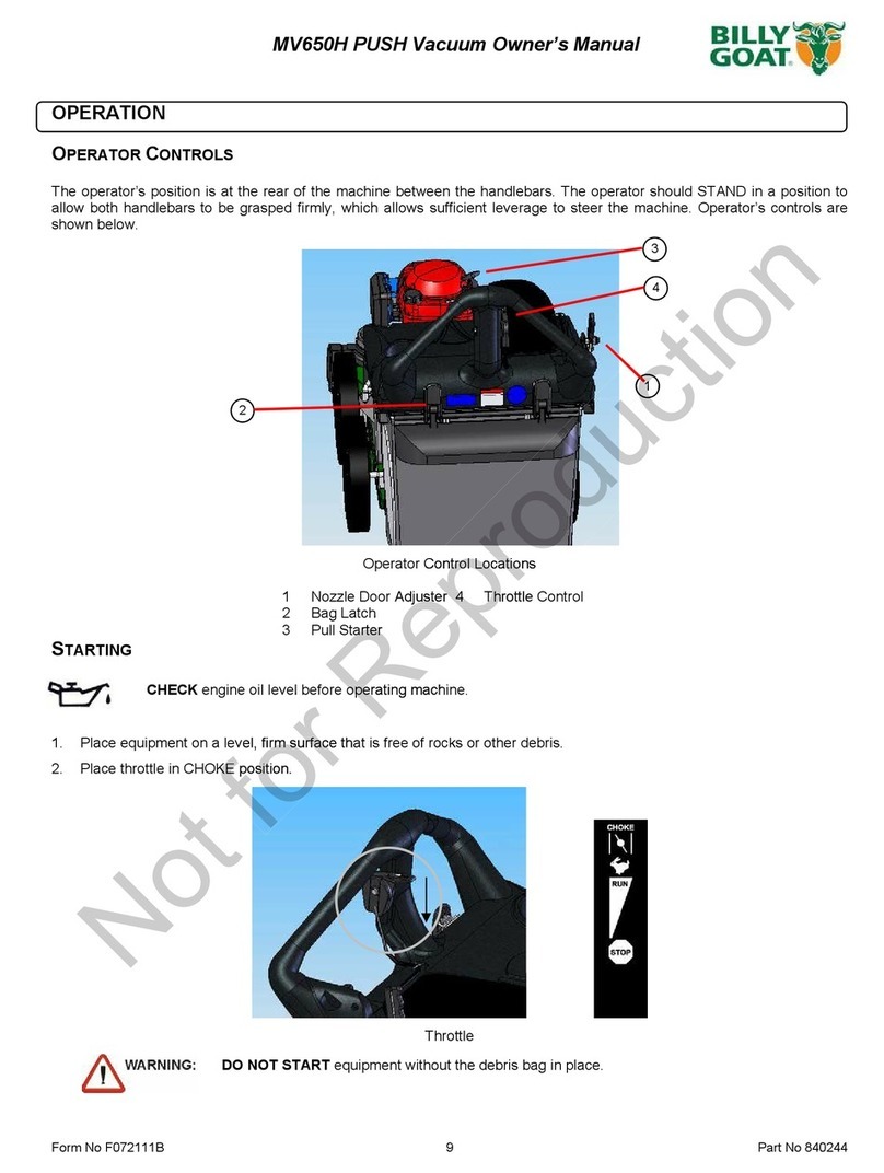 Billy Goat MV650H PUSH User manual