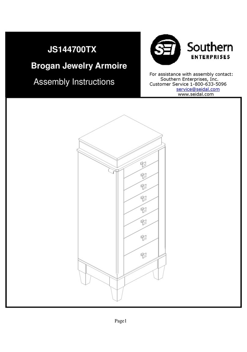 Southern Enterprises Brogan JS144700TX Assembly instructions Southern Enterprises Brogan JS144700TX Assembly instructions