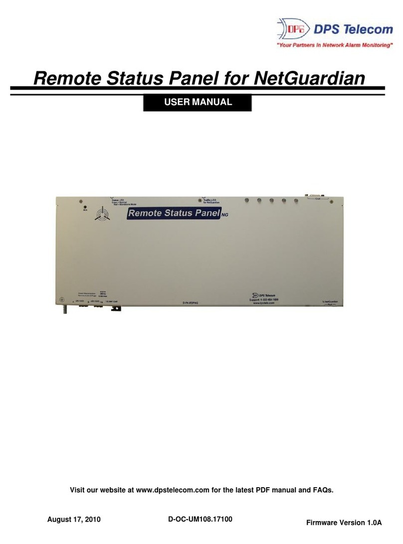 DPS Telecom Remote Status Panel User manual DPS Telecom Remote Status Panel User manual