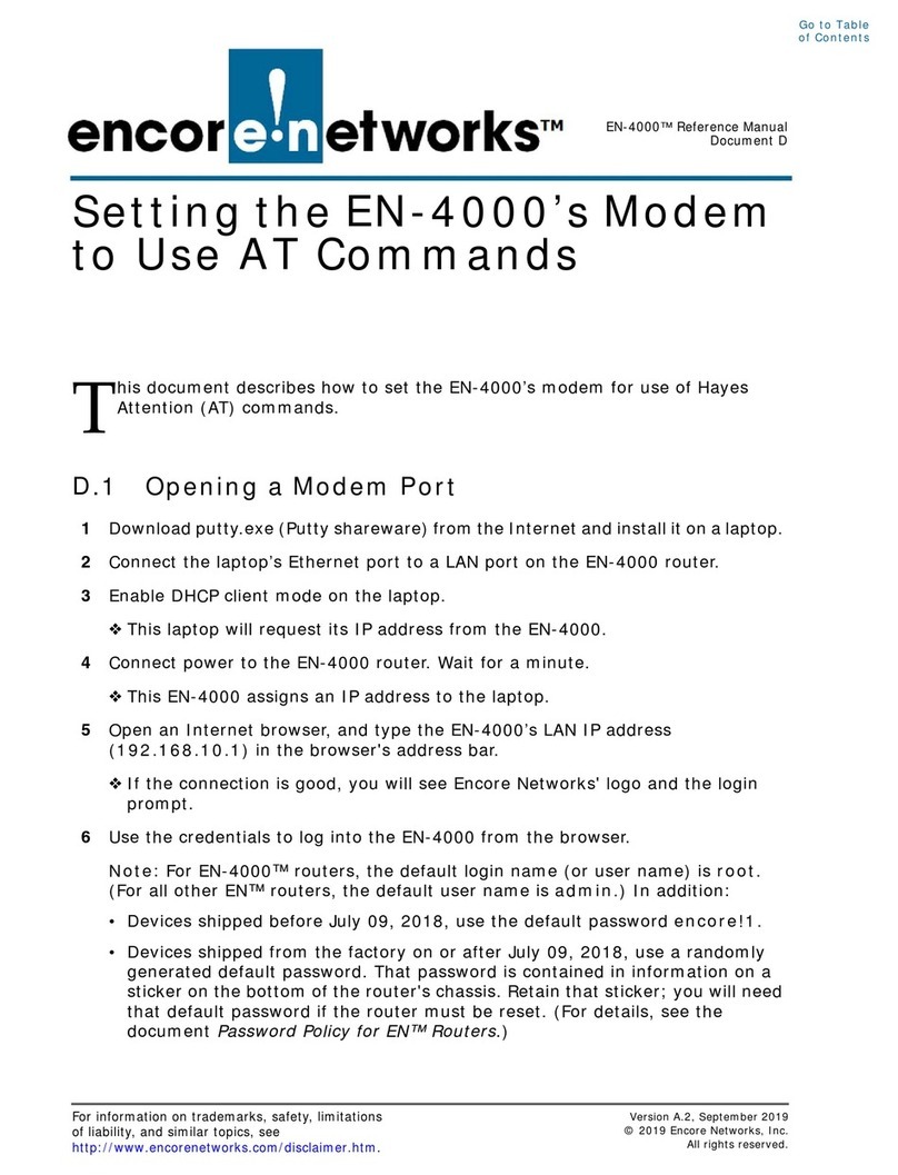Encore Networks EN-4000 Reference manual