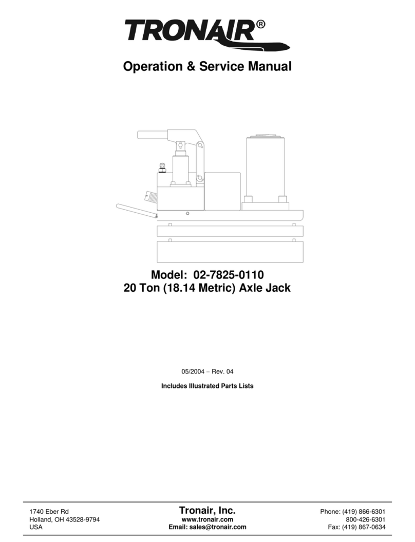 Tronair 02-7825-0110 Installation and operating instructions