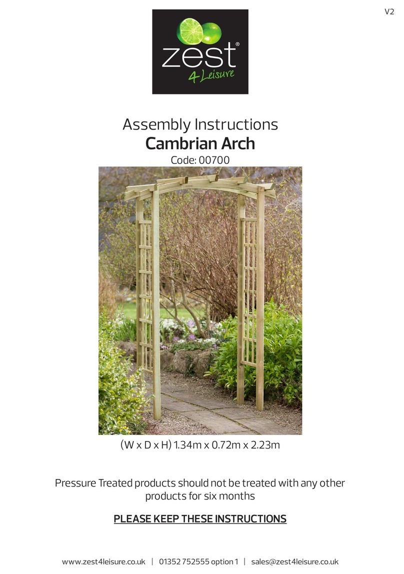 Zest 4 Leisure Cambrian Arch Assembly instructions