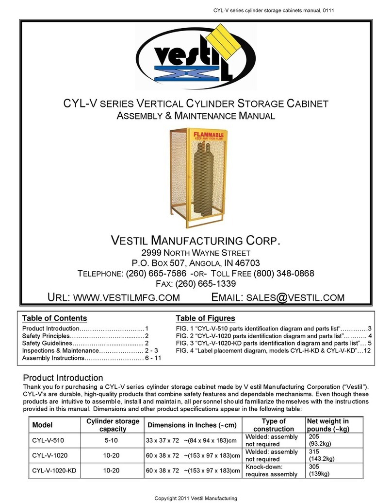 Vestil CYL-V Series Assembly & Maintenance Manual