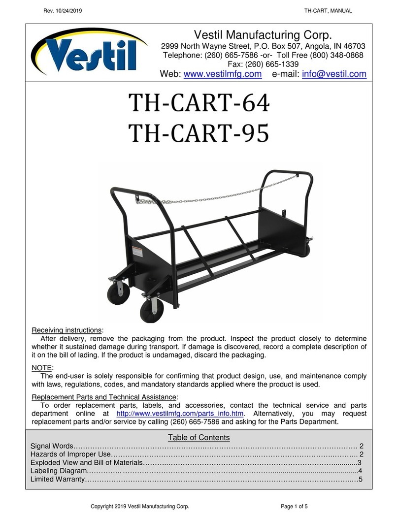 Vestil TH-CART-64 manual