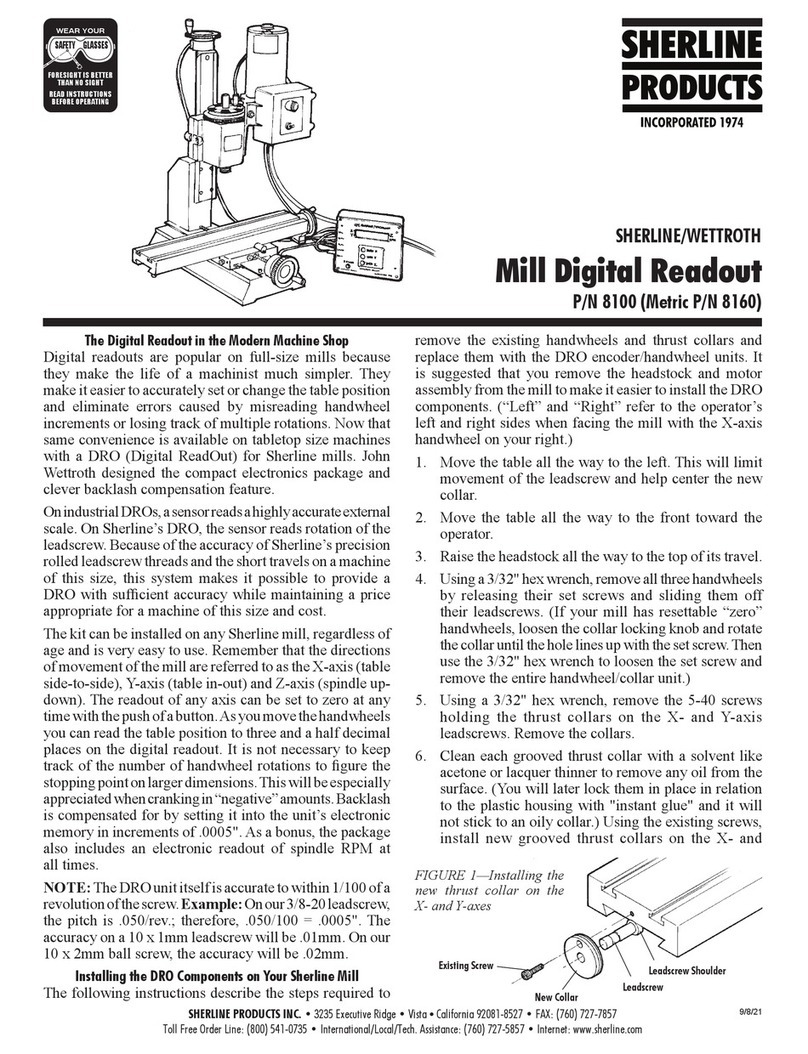 Sherline Products WETTROTH 8100 Instructions for use