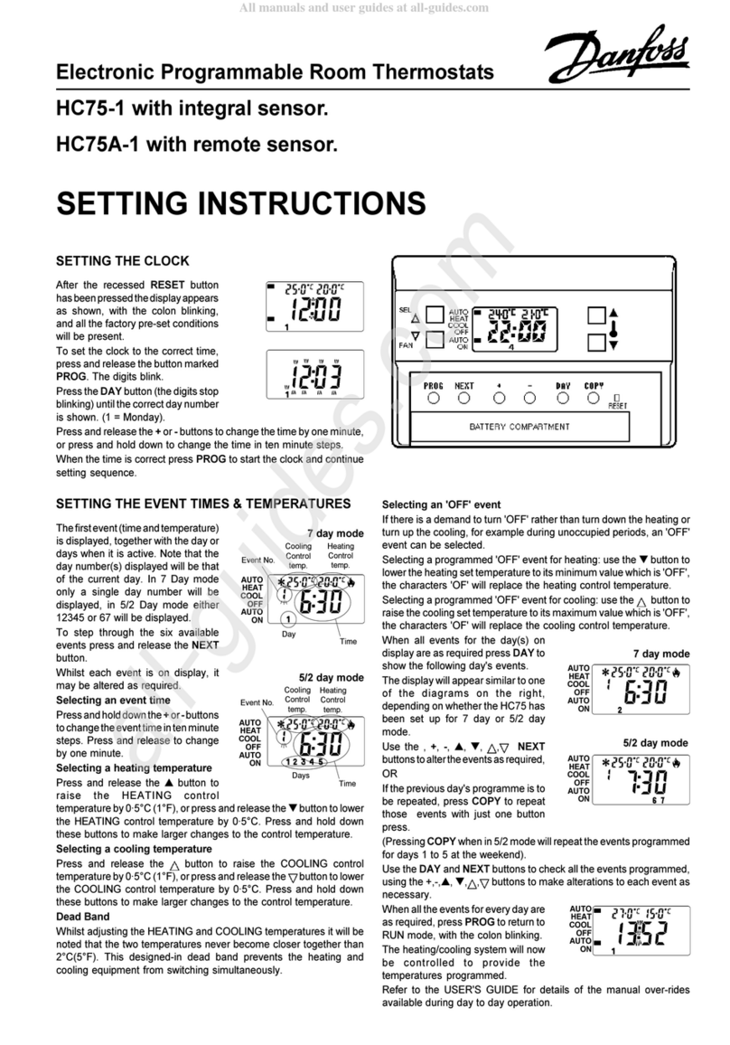 Danfoss HC75-1 Operating manual