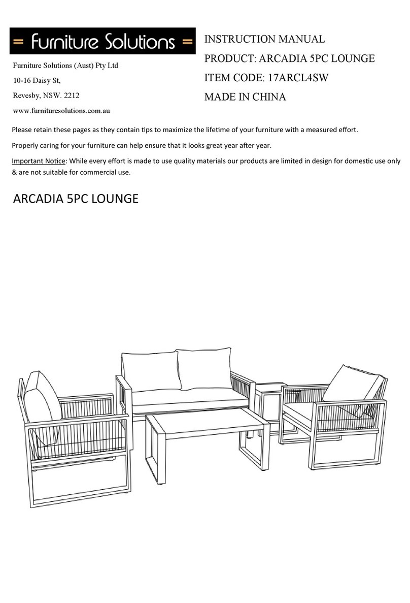 Furniture Solutions ARCADIA 17ARCL4SW User manual Furniture Solutions ARCADIA 17ARCL4SW User manual