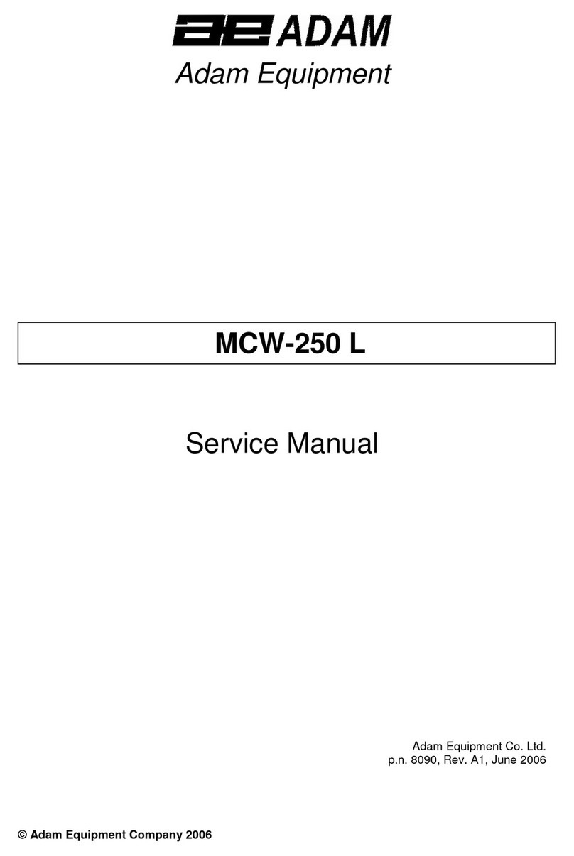 Adam Equipment MCW-250 L Service manual