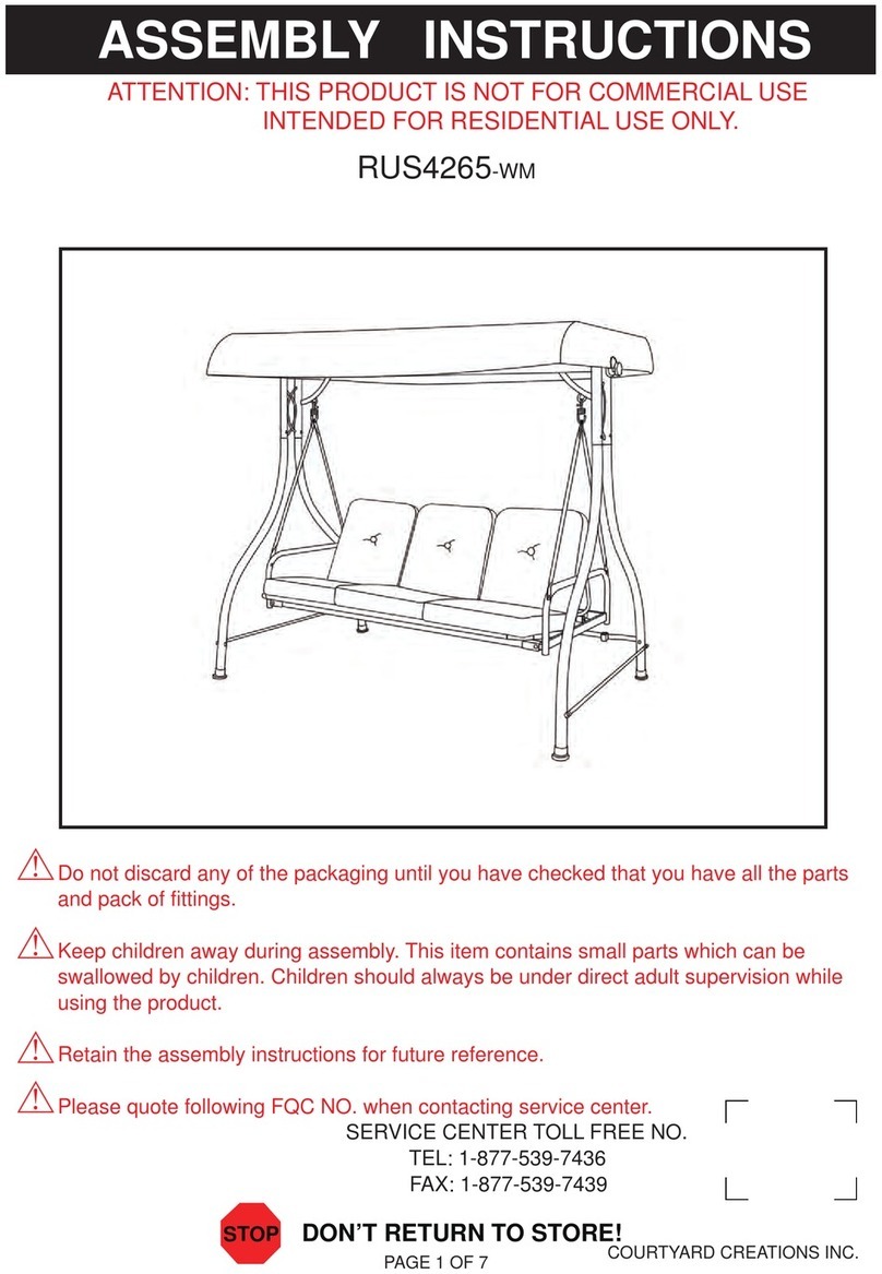 Courtyard Creations RUS4265-WM Assembly instructions