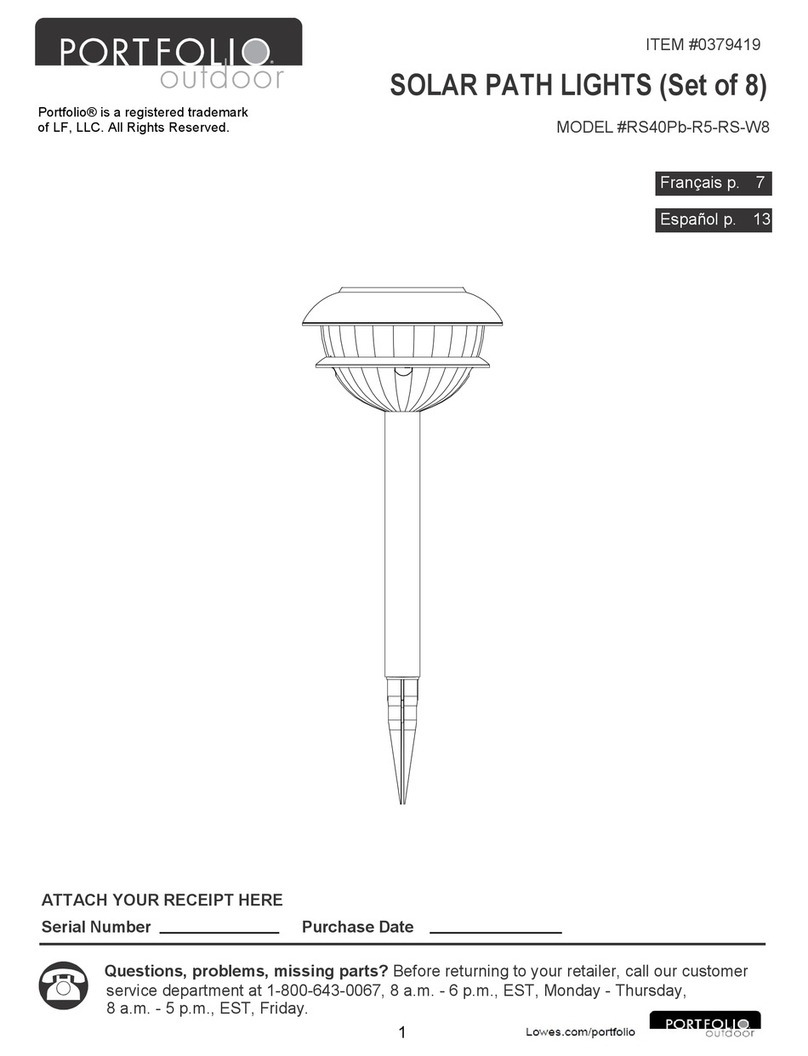Portfolio Outdoor RS40Pb-R5-RS-W8 User manual