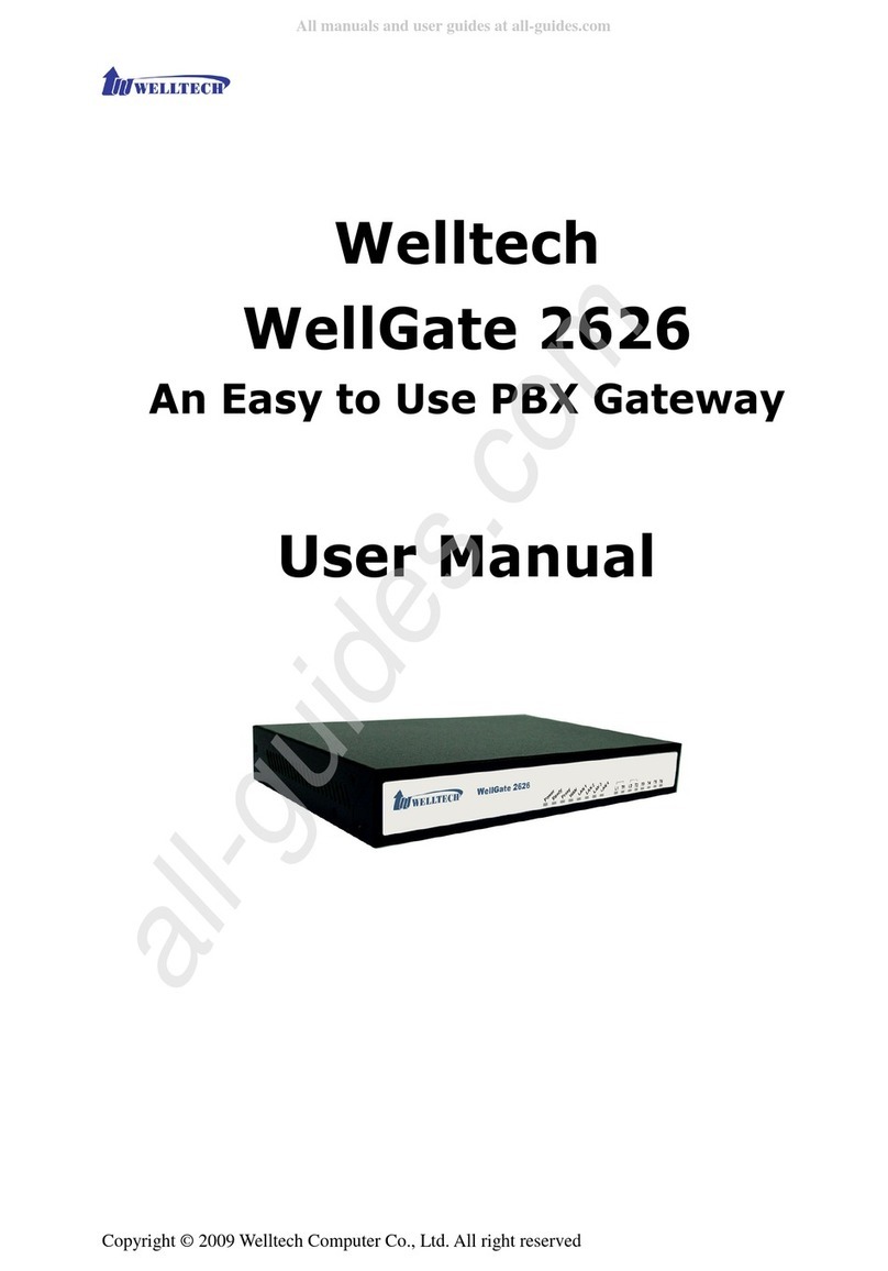 WELLTECH WELLGATE 2626 User manual